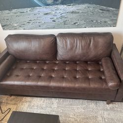 Like New Brown Leather Couch