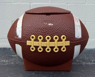 Kids Toy Storage Bin Football Shape With Toys Included 28x20x20 Used