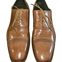 Men's Stacy Adams Size 13 Brown Leather Shoes 25007-240 Lace-up Oxford Dress Shoes