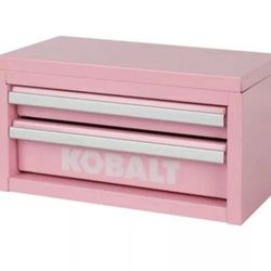 Kobalt Mini Steel Tool Box 10.83" W x 5.91" H x 5.91" D, 2 Drawer Pink