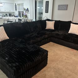 Brand new super plush comfy corduroy sectional chair