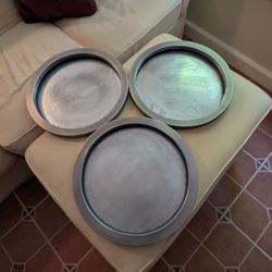 Set Of Three Galvanized Trays