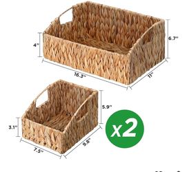 3 Hand woven rattan basket