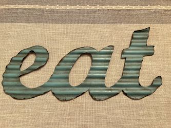 “eat” Metal Sign, Decor
