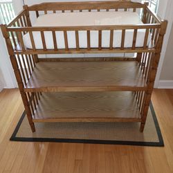 Wood Grain Changing Table 