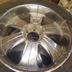 22 inch  6 Lug Velocity Wheels No Caps