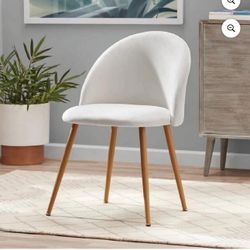 Mainstays Modern Accent Chair, Cream White