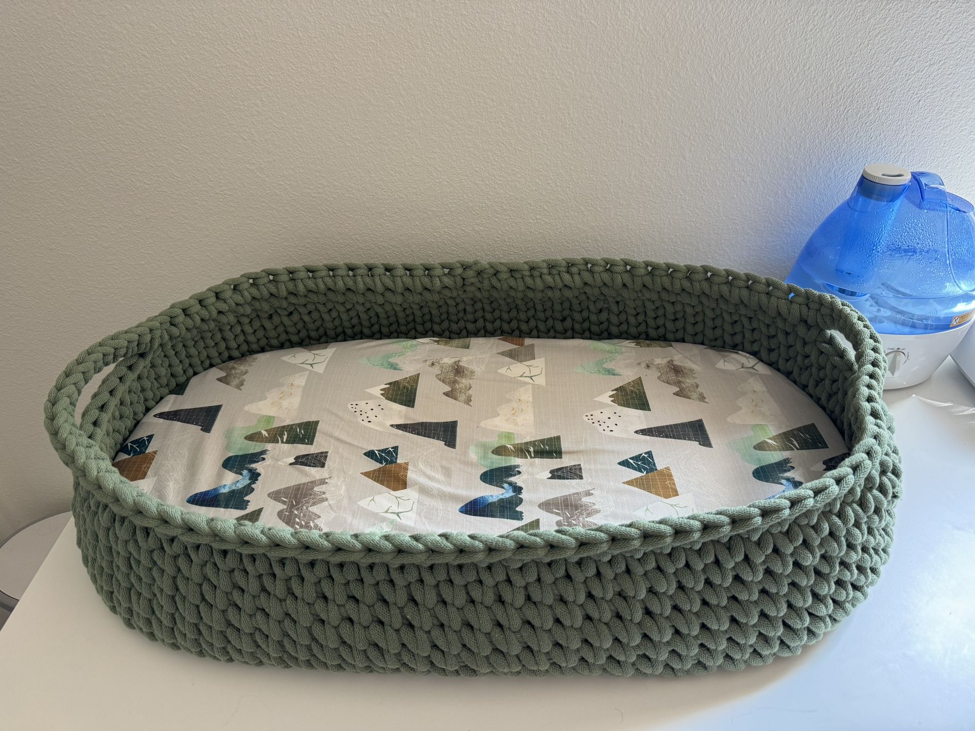 Diaper changing basket