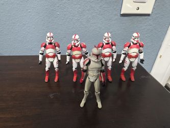 Starwars: Lot Of 5 Shock Troopers