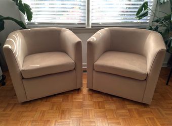 Pair of Swivel Chairs - Brown