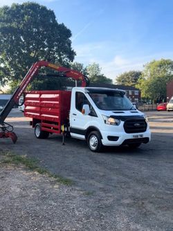 Ford Transit Tipper with Crane Grab