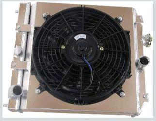 ALLOYWORKS 3 Row Aluminum Radiator Fan Shroud Kit ( Brand New, In Box ) For $100