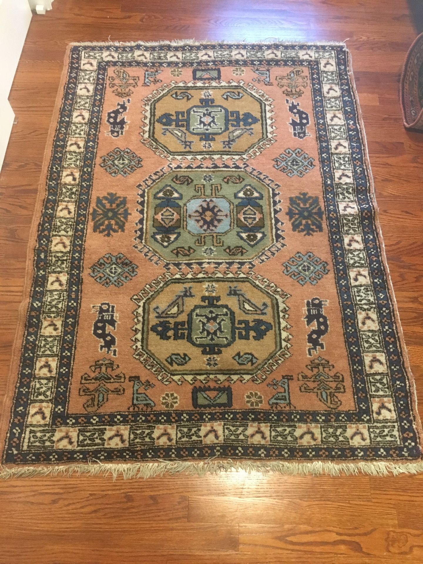 Vintage wool Turkish rug
