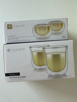 New in Box Teabloom Double-Walled Tea Cups (4)
