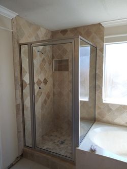 Frame shower door