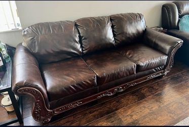 Leather Brown Sofa For Sale