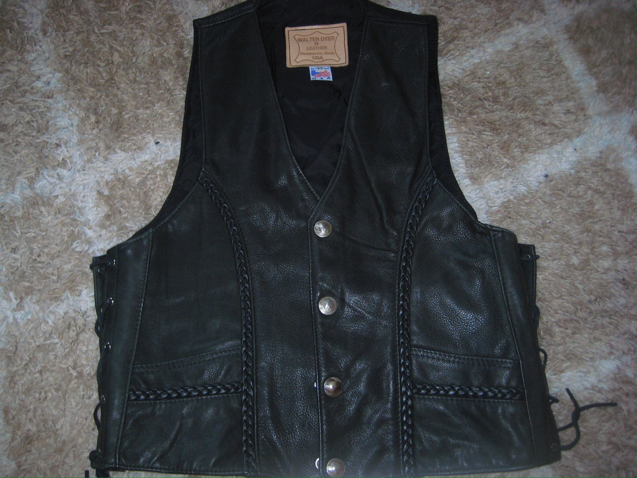 Mens walter dyer leather vest