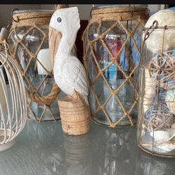 Set Of 4 Lantern/ Candle Or Decor Holders -  All For Price   Candles and decor inside included   All sold seperate as well see other posts   