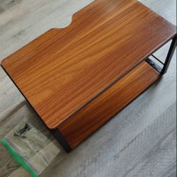 $10 | Compact, Modern Nightstand / End Table (Wood Look & Black Metal)