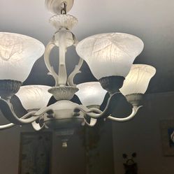 6 Frosted Glass Chandelier/Fan Lamp Shades