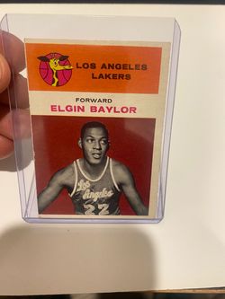 1961–62 FLEER basketball Elgin Baylor rookie #3 Los Angeles Lakers