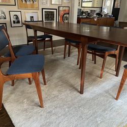 Original A.H. McIntosh Mid Century Table W/mcm Dining Chairs 