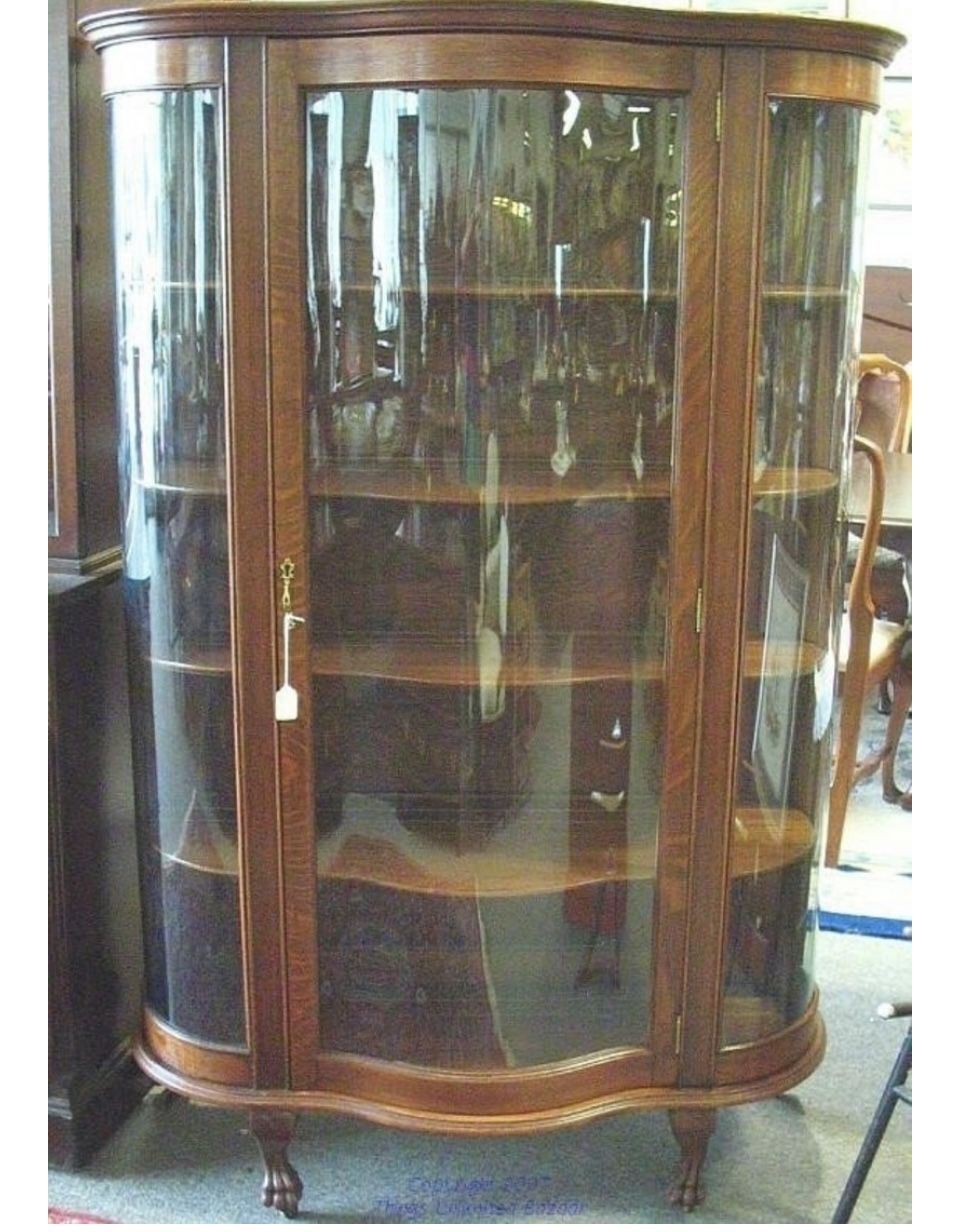 Solid Oak Curio Cabinet