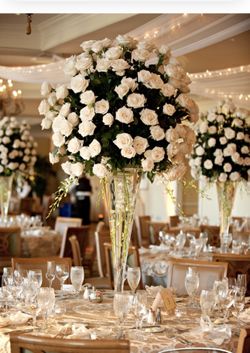 32” Fluted Glass Wedding Vases