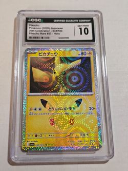 CGC 10 Pikachu Holo Japanese 30th Celebration 043/103