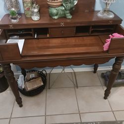 Antique Solid Walnut Desk 