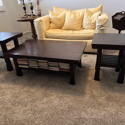 Set If Coffee Table And End Tables 
