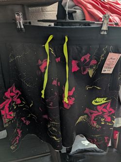 Vintage Nike Knit Shorts.  Cosmic Floral /Black - XL - NWT