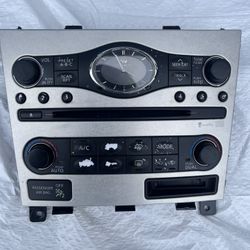 OEM 2008–2013 Infiniti G37 Coupe Radio Climate Control w/ Analog Clock  .Non-Navigation