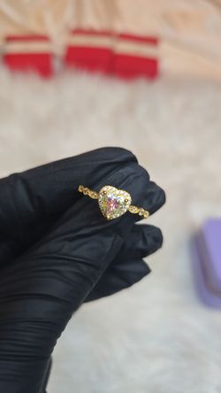 Rainbow Moissanite ring