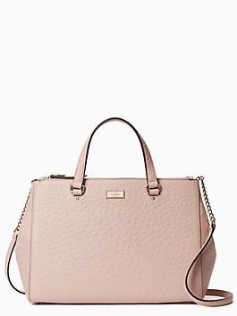BNWT Kate Spade Bristol Drive Ostrich Loden in Warm Vellum
