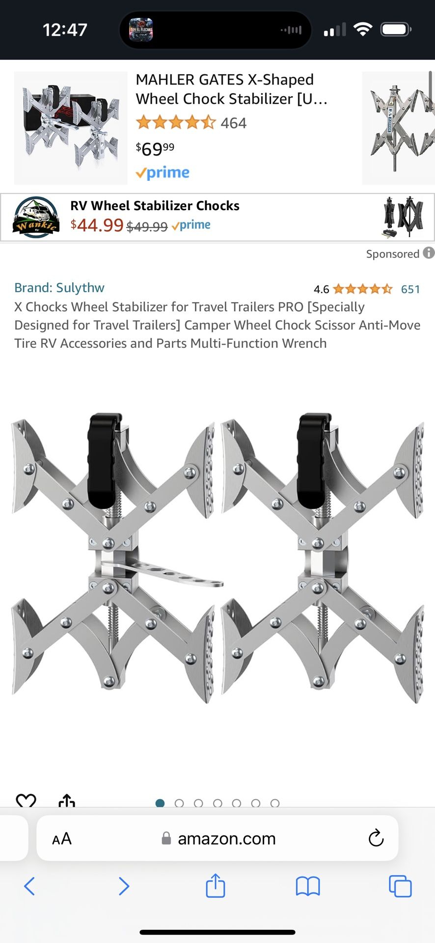 Like New X Chocks Wheel Stabilizer for Travel Trailers