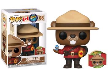 NEW Funko POP! Douglas 08 Beaver w/Pin Around the World Canada (slight curve)