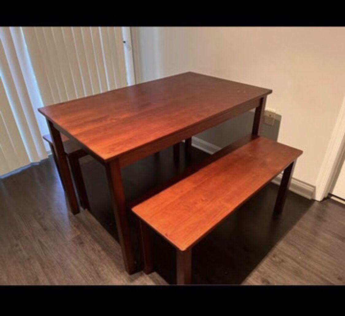 Wayfair Dining Kitchen Table Two Benches