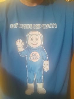 Mr. Freeze Eat More Ice Cream Blue T-Shirt