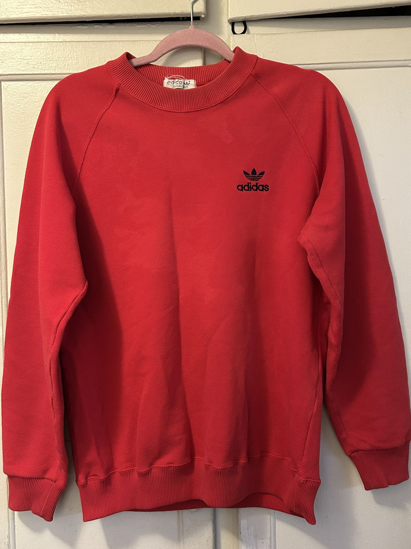 Vintage 70s 80s Adidas Trefoil Descente Crewneck Sweater run Dmc Streetwear Sz Large