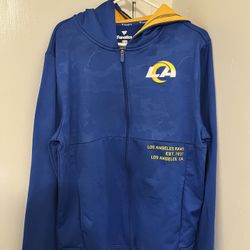 LA Rams Zip Up Hoodie Men’s Large