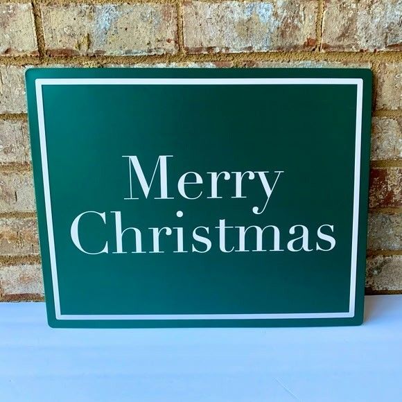 Large Merry Christmas Metal Sign