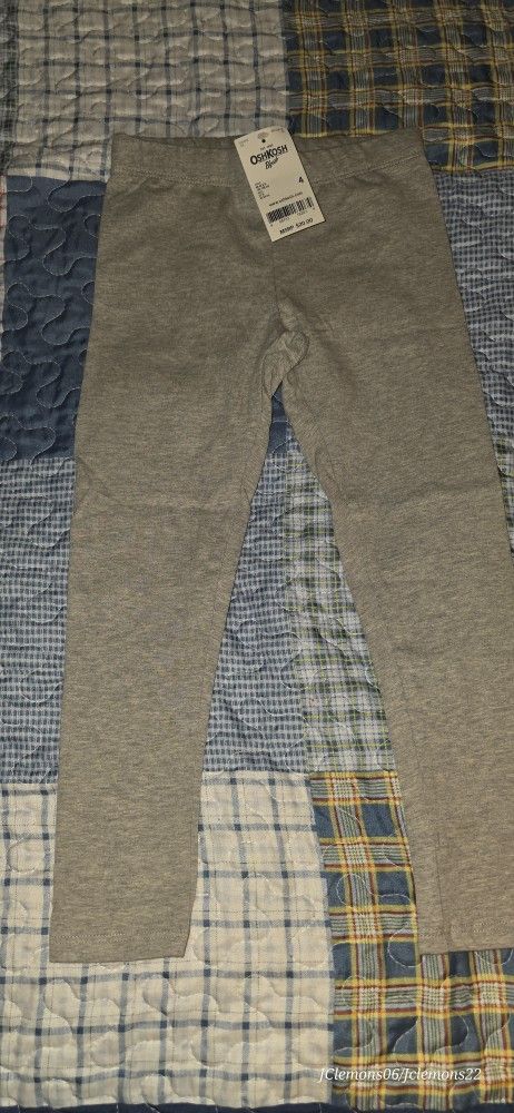 NWT OshKosh B’gosh Grey Leggings (Size 4)