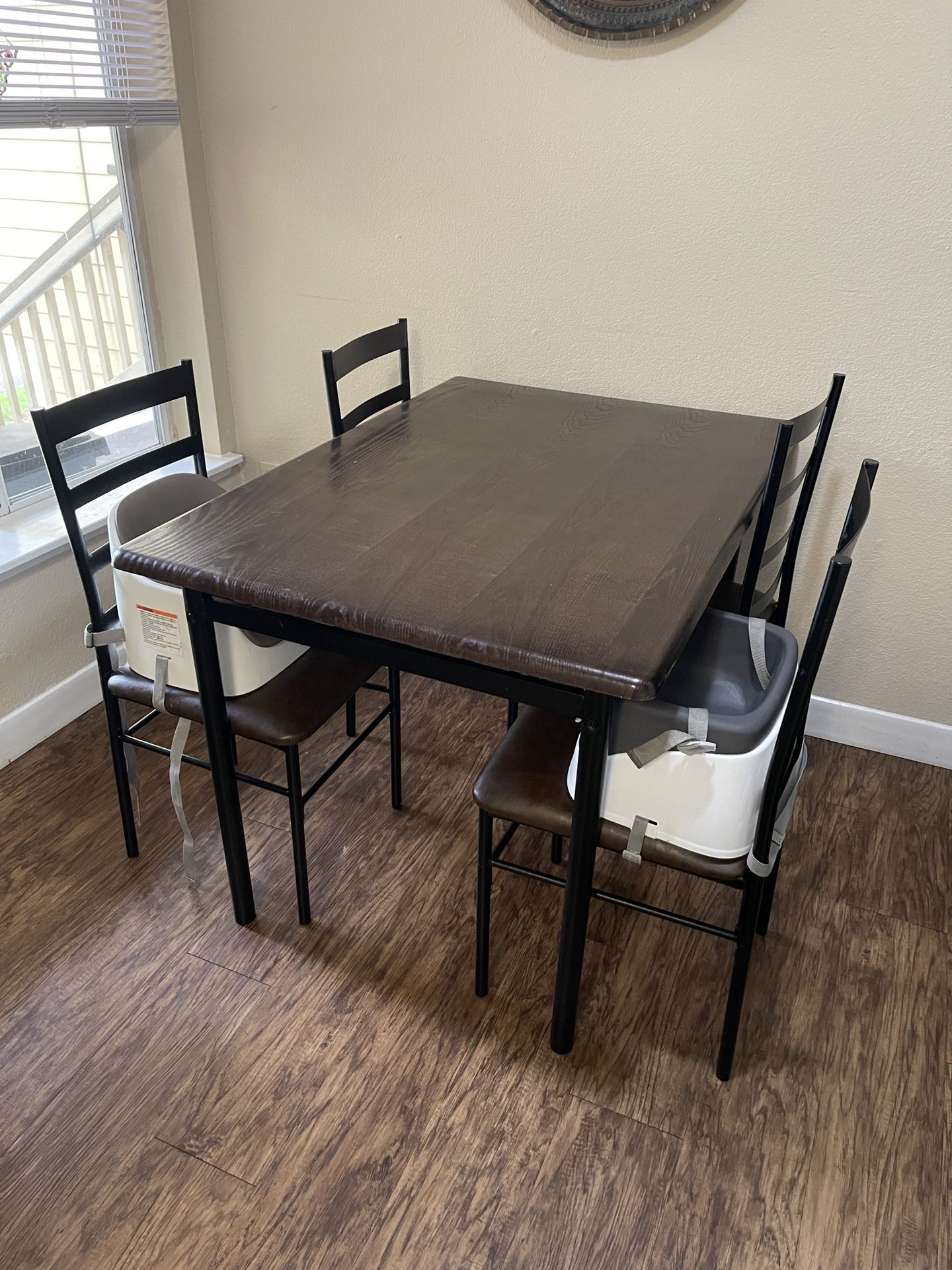 Dining table and chairs