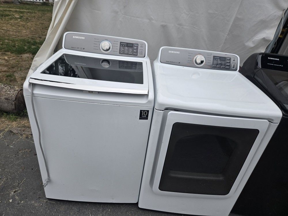 Samsung Washer And Dryer Set Electric Topload