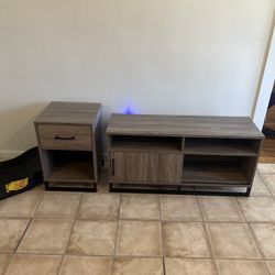 Entertainment Stand w/ Nightstand