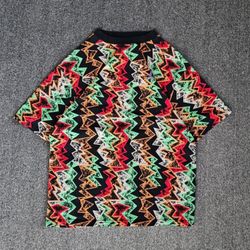Jordan Men’s Retro M Hare Geometric All Over Print Tee Shirt Size Medium 