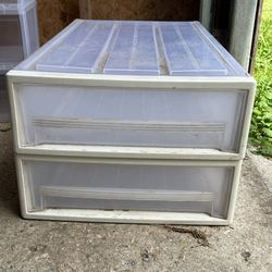 Two Clear Plastic Drawers 