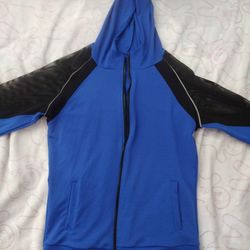 Work out ..blue ,black sweat jacket