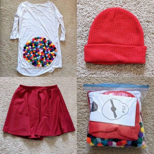 Homemade fun DIY maternity pregnant pregnancy gumball machine Halloween costume